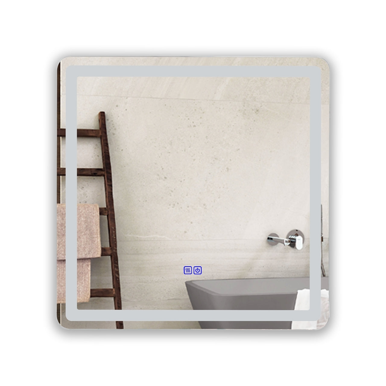 Miroir LED Chloe Speculo - détail texture verre