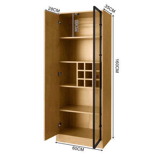 LuneluX_Home – Armoire de salle de bain avec portes en verre et éclairage LED