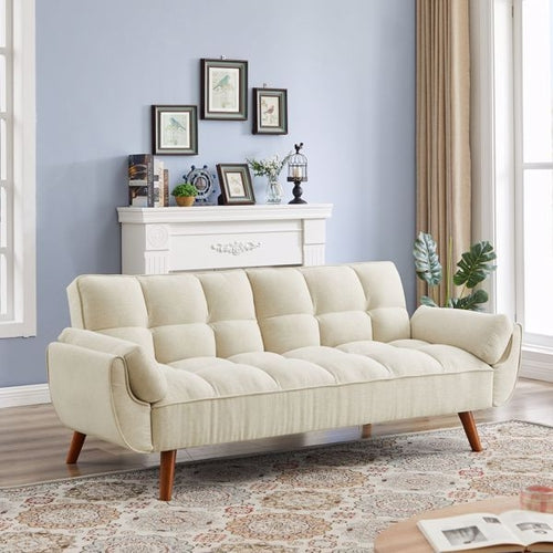 LuneluX – Chaise canapé en lin réglable (Beige)