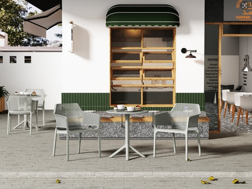 LuneluX_Home – Salon extérieur sectionnel 7 places avec table en verre