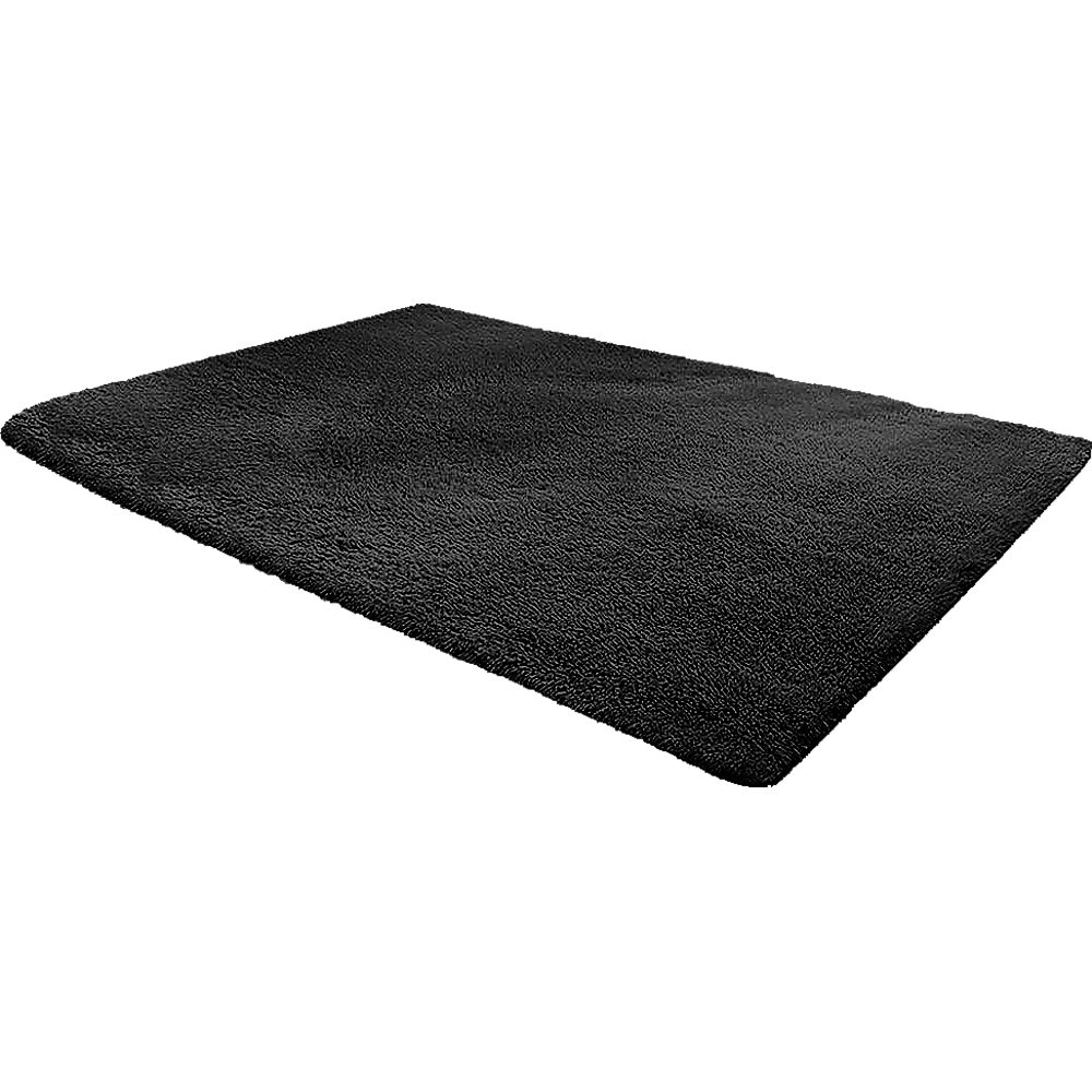 Tapis shaggy 200x140cm noir - dimensions