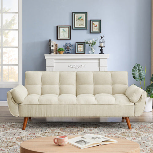 LuneluX – Chaise canapé en lin réglable (Beige)