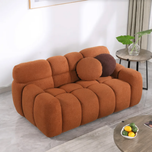 LuneluX_Home – Canapé marshmallow bouclé 65" | Édition confort US
