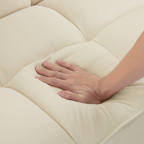 LuneluX – Chaise canapé en lin réglable (Beige)
