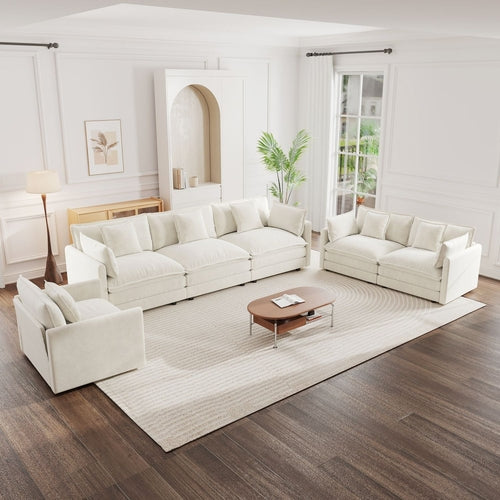 Canapé moderne 3 pièces, assise extra profonde, sectionnel