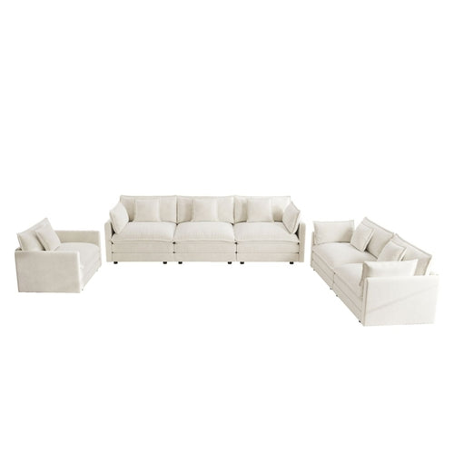 Canapé moderne 3 pièces, assise extra profonde, sectionnel