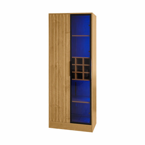 LuneluX_Home – Armoire de salle de bain avec portes en verre et éclairage LED