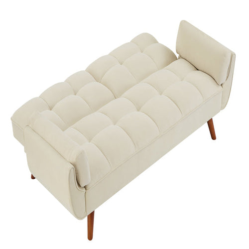 LuneluX – Chaise canapé en lin réglable (Beige)