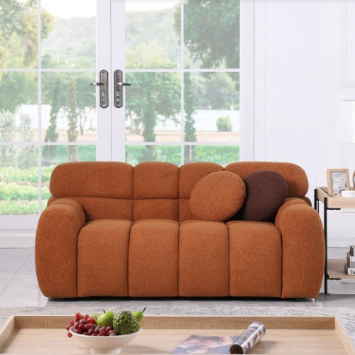 LuneluX_Home – Canapé marshmallow bouclé 65" | Édition confort US