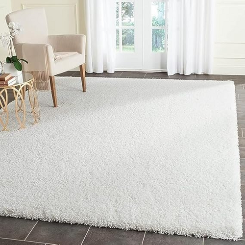 Fourrure moelleuse ultra douce pour chambre - Blanc