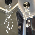 Lustre en cristal, boules de verre à bulles, suspension 2M G4 110V